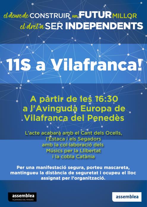 Acte reivindicatiu a Vilafranca per l'11 de setembre