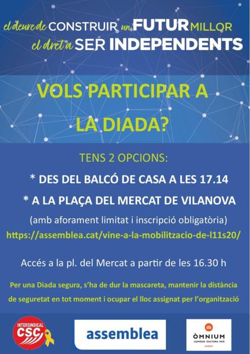 Acte reivindicatiu a Vilanova per l'11 de setembre