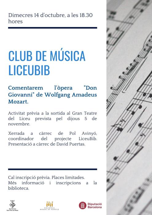 Club de música LiceuBIB, a càrrec de David Puertas