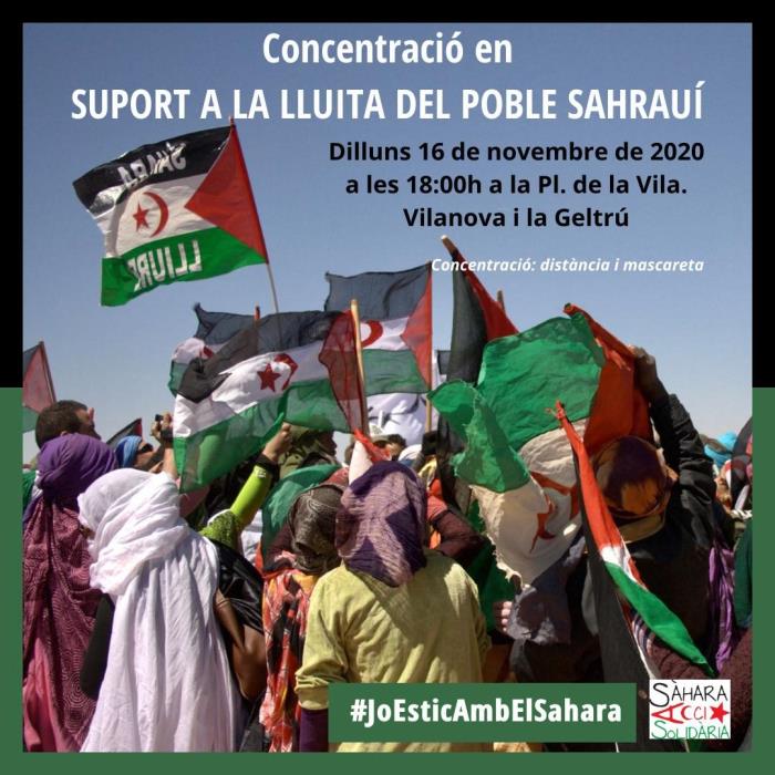 Concentració en suport a la lluita del poble sahrauí