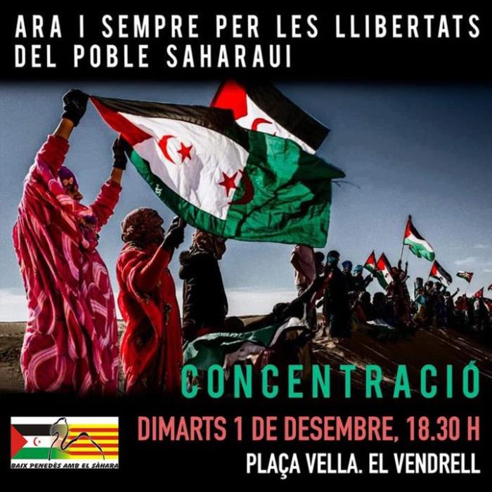 Concentració en suport al Poble Sahrauí al Vendrell