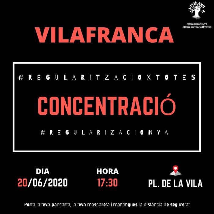 Concentració pel Dia Internacional de les Persones Refugiades a Vilanova