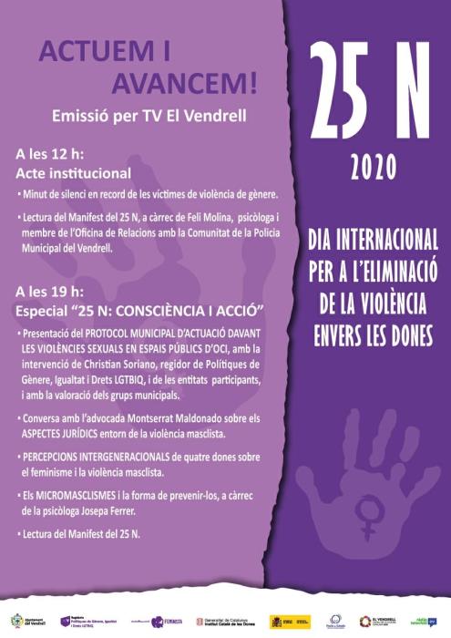 Dia Internacional per a l’eliminació de la violència envers les dones al Vendrell
