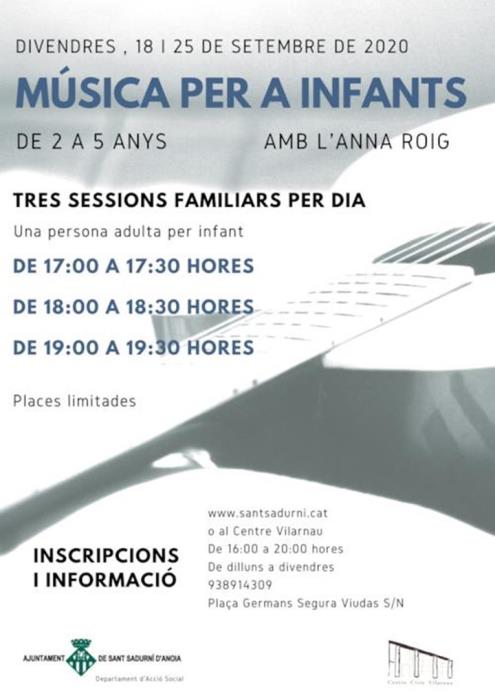 Música per a infants de 2 a 5 anys, amb l'Anna Roig