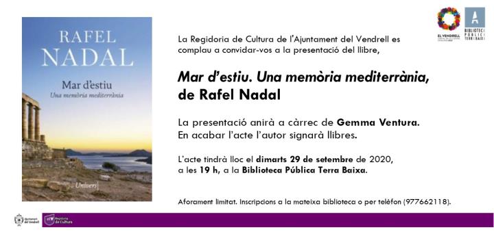 Presentació del llibre “Un mar d’estiu. Una memòria de la meditetània”