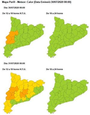 Alerta PROCICAT per l'onada de calor al Penedès interior aquest cap de setmana. EIX