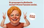 Cartell de la campanya que la Grossa de Catalunya ha retirat, on es vincula l'ascens social amb la compra de loteria. ACN