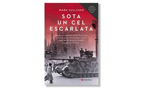 Coberta de 'Sota un cel escarlata' de Mark Sullivan. Eix