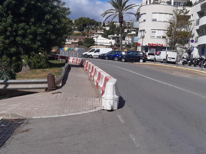 Comencen les obres de perllongació del carril bici de Sitges a la carretera de Ribes. Ajuntament de Sitges