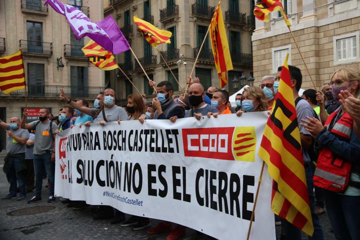 Concentració a Barcelona contra el tancament de la planta de Castellet de Robert Bosch. ACN