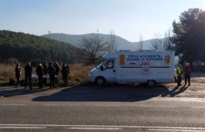 Concentració cada dissabte a peu de carretera per exigir solucions a la N-340 a Subirats. CUP Subirats