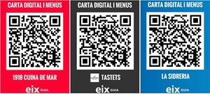 Eix Guia estrena les cartes digitals per facilitar la feina dels restaurants en la reobertura post-covid. EIX