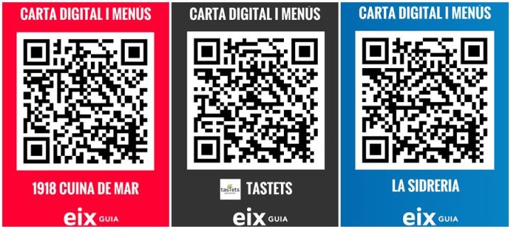 Eix Guia estrena les cartes digitals per facilitar la feina dels restaurants en la reobertura post-covid. EIX