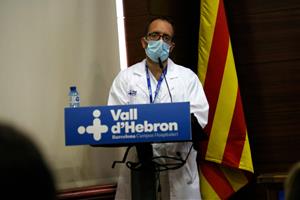 El cap de la Unitat de Patologia Infecciosa i Immunodeficiències de Pediatria de Vall d’Hebron, Pere Soler, durant la roda de premsa. ACN