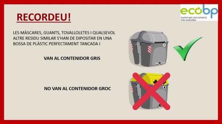 El Consell Comarcal del Baix Penedès fa una crida a la ciutadania per minimitzar la generació de residus. EIX