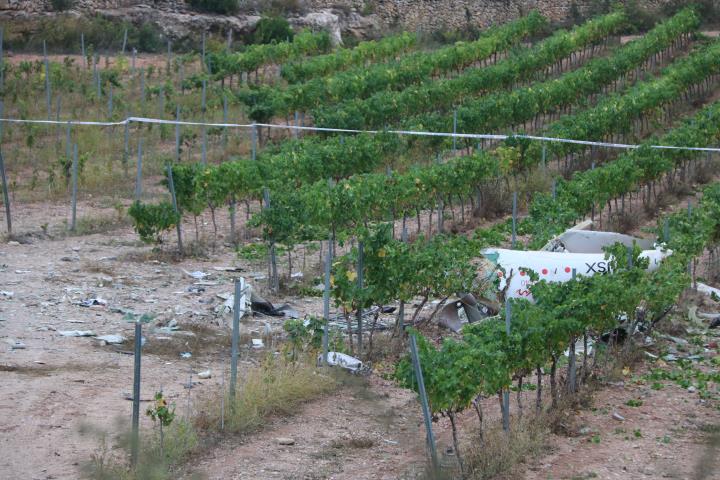 El mal temps, la causa de l'accident d'avioneta amb dos morts al Penedès ara fa un any. ACN