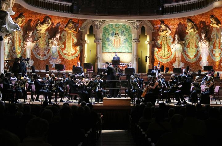 El Palau de la Música rememora el debut de l'Orquestra Pau Casals ara fa cent anys. ACN