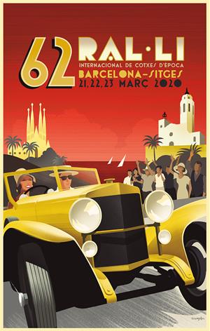 El Ral·li Barcelona-Sitges 2020 ret homenatge a Alfa Romeo al seu cartell. EIX