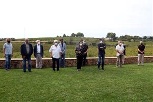 Foto de família amb els presidents de totes les DO catalanes a la Finca Can Feixes. 17 de setembre de 202. ACN