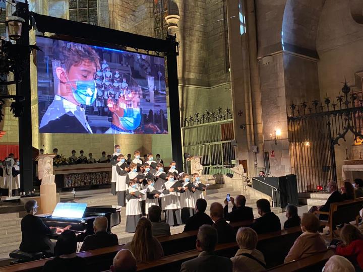 Gran èxit al doble concert de l’Escolania de Montserrat a la basílica de Santa Maria de Vilafranca. EIX