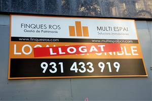 Imatge d'arxiu d'un cartell de lloguer. ACN