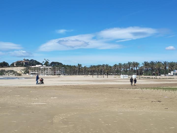 Imatge de la platja de Vilanova i la Geltrú. Ajuntament de Vilanova