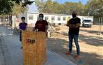 Imatge de la roda de premsa de la CUP de Vilafranca. Eix