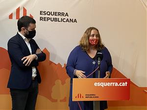 Imatge de la roda de premsa dels republicans. Eix