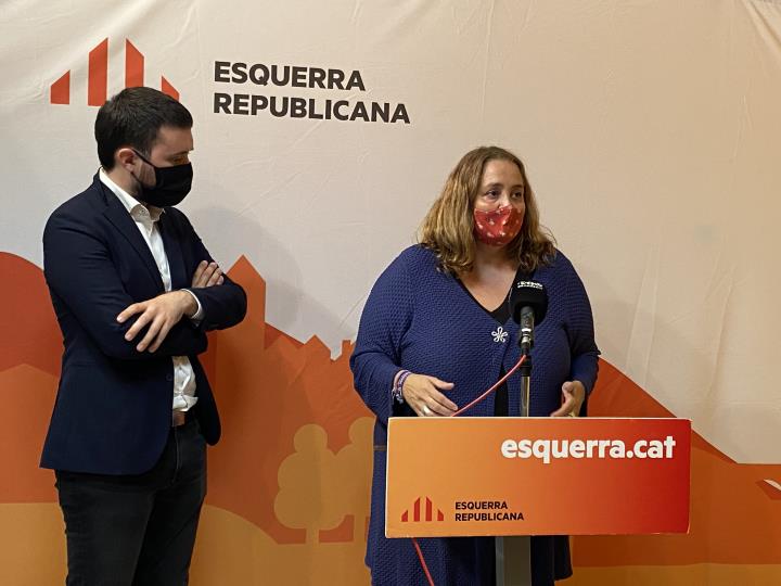 Imatge de la roda de premsa dels republicans. Eix