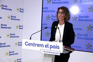La candidata del PDeCAT a les eleccions, Àngels Chacón, en una intervenció durant la reunió de la direcció del partit a la seu, el 2 de novembre de 20