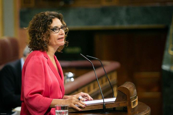 La ministra d'Hisenda, María Jesús Montero, aquest 10/9/2020 al Congrés dels Diputats. Congrés dels Diputats
