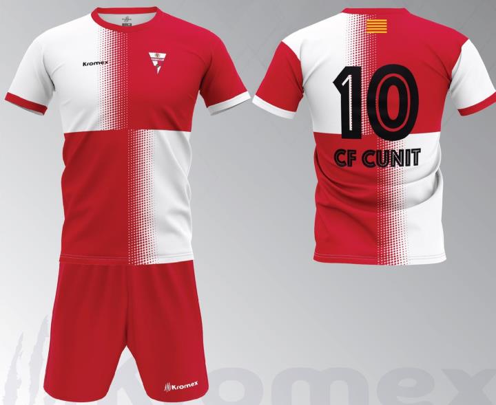 La nova samarreta del CF Cunit recupera el disseny arlequinat. Eix