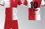 La nova samarreta del CF Cunit recupera el disseny arlequinat. Eix