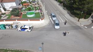 La policia de Cunit activa el dron per controlar el confinament de la població. Ajuntament de Cunit