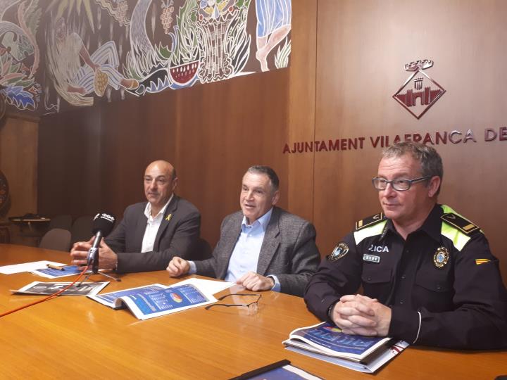 La policia local de Vilafranca va fer 347 detencions durant el 2019 i va posar 10.000 denúncies de trànsit. Ajuntament de Vilafranca