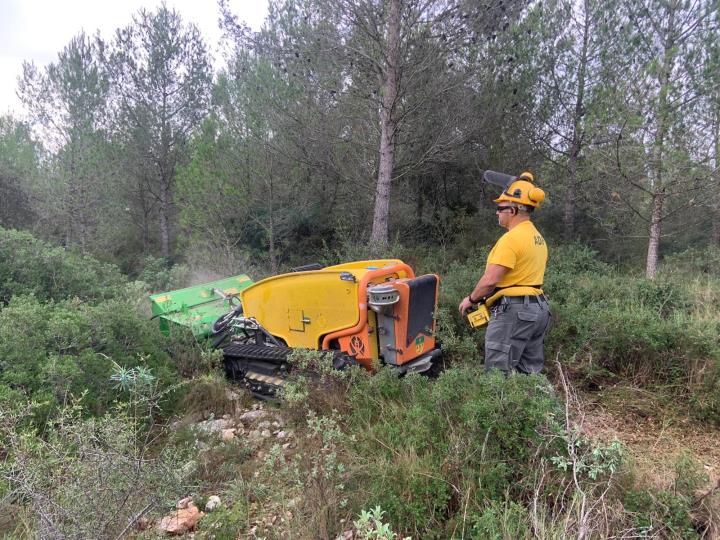 L'Alt Penedès fa treballs de desbrossament al parc del Foix per implementar la silvopastura. CC Alt Penedès