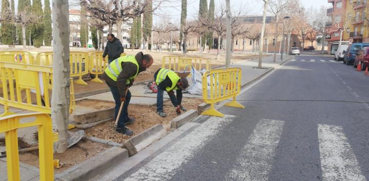 L’Arboç adapta passos de vianants per eliminar barreres arquitectòniques en diferents zones. Ajuntament de l'Arboç