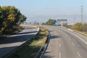 Les carrereteres del Penedès, buides durant el primer cap de setmana de confinament municipal