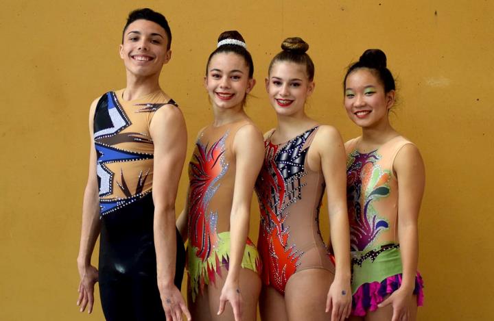 Les gimnastes del CR Sant Sadurní d'Anoia. Eix