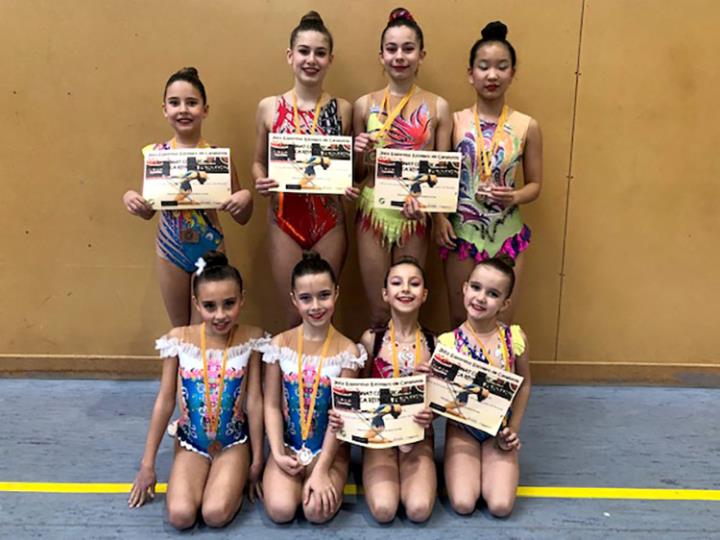 Les gimnastes del CR Sant Sadurní d'Anoia. Eix