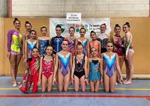 Les gimnastes del CR Vilafranca. Eix