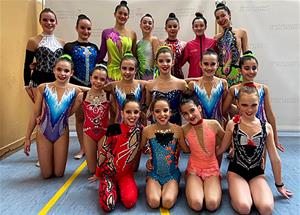 Les gimnastes del CR Vilafranca. Eix