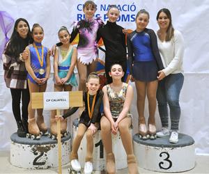 Les patinadores del CPA Calafell. Eix