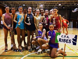 Les patinadores del CPA Ribes. Eix