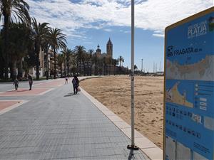 Les platges de Sitges reobriran parcialment el 4 de maig per a uns usos delimitats. Ajuntament de Sitges