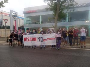 Les protestes pel tancament de Nissan s'estenen a Vilanova i la Geltrú. Jordi Lleó