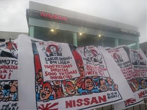 Les protestes pel tancament de Nissan s'estenen a Vilanova i la Geltrú
