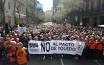 Manifestació contra el Pacte de Toledo. Eix