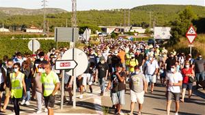 Manifestació contra el tancament de Saint-Gobain Glass. Joan Grífols