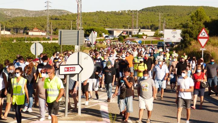 Manifestació contra el tancament de Saint-Gobain Glass. Joan Grífols